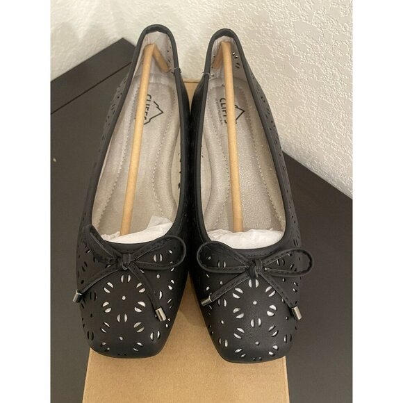 7.5 Black Ballet Shoes Slip on Flats Dress twee coquette whimsygoth glam floral - Picture 4 of 9